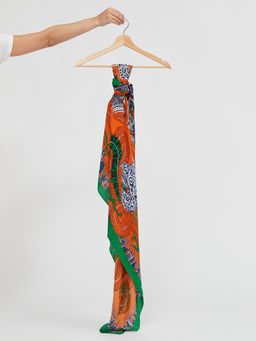 Большой, яркий платок из тонкой шерсти - Tantino фото 4