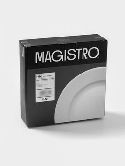Тарелки Magistro Basic bistro, d=22 см, набор 6 шт., фарфор, белые  фото 5