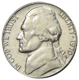 5 центов 1970 года S США