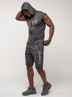 Спортивный костюм летний мужской темно-серого цвета 2264TC - FUYOUKAI фото 4