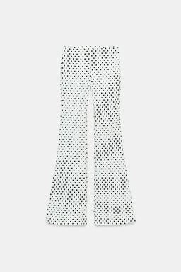 PANTALON FLARE STRETCH / Blanco / Negro - Zara фото 4