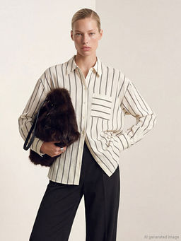 ?izgili Poplin Kad?n G?mlek