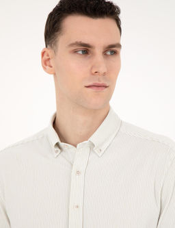 Рубашка Pierre Cardin Slim Fit зеленая