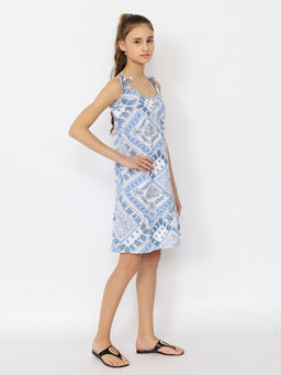 CRB wear/CSJG 63784-43-400 Сарафан для девочки,голубой/Ex.Cherubino  фото 2