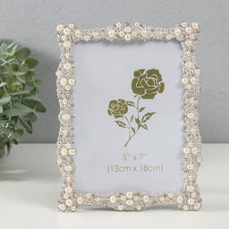 Фоторамка для фото 10×15 см «Бабочки и стрекозы», металл, стразы