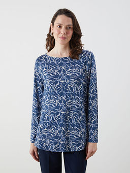Bisiklet Yaka Desenli Bluz