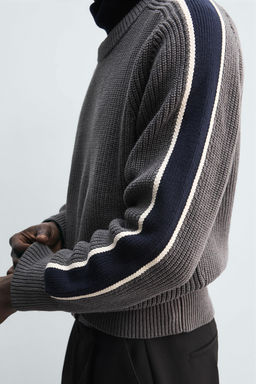 COLOUR BLOCK STRIPED SWEATER - Zara фото 6