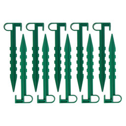 Цена за 2 шт. Набор колышков для зажима укрывного материала, h=14 см, набор 10 шт., Greengo