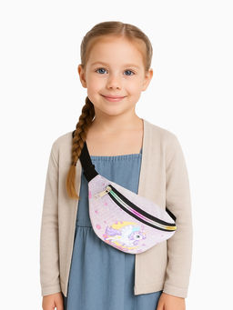 Сумка поясная детская на молнии «Выбражулька», сиреневая
