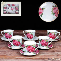 Чайный набор 12 предметов 220 мл / GB-6398 /уп 8/