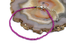 Браслет из рубина шарик гр.2мм, 19см