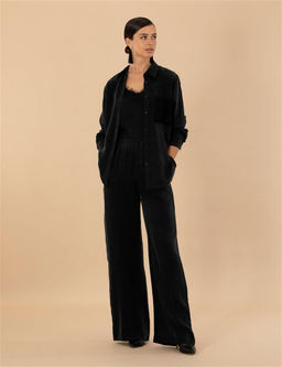 Siyah Cupro Regular Fit Uzun Kollu G_mlek - Pierre cardin фото 4