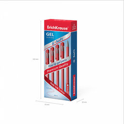 Цена за 12 шт. Ручка гелевая ErichKrause G-Soft Stick Classic 0.38, цвет чернил синий (в коробке по 12 шт.)  фото 15