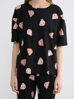 Ay? Teddy Bask?l? Kad?n Pijama Tak?m