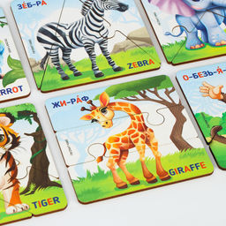 Пазлы деревянные развивающие для малышей Животные - Лесная мастерская фото 6