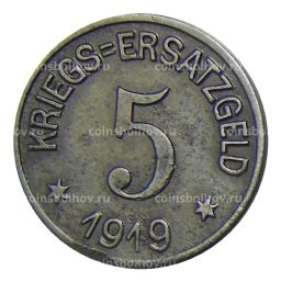5 пфеннигов 1919 года Германия  Нотгельд Крефельд