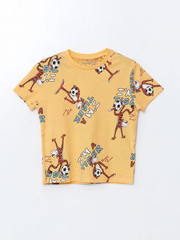 Bisiklet Yaka Bask?l? Erkek ?ocuk Ti??rt