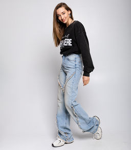 Джинсы #БШ2125, голубой