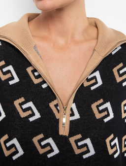 Джемпер из двуслойной вязки Жаккард - Vilatte фото 3