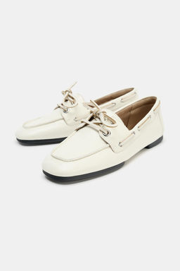 MOCAS?N PIEL PASADOS / Blanco Crudo - Zara фото 4