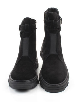 01-E2014B-497B BLACK Ботинки демисезонные женские (натуральная замша)