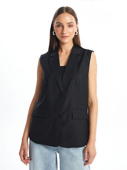 Ceket Yaka Kad?n Klasik Yelek