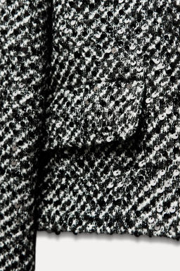 SEQUIN TEXTURED JACKET - Zara фото 8