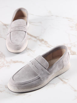 Лоферы 177.1607be.Каменный замша