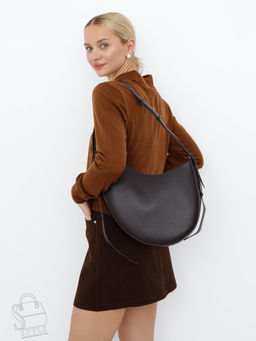 Сумка женская кожаная 1032M coffee Polina&Eiterou
