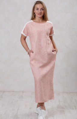 70% лен, 30% вискоза Платье визуально скрывает «лишнее» - Новый лен фото 6