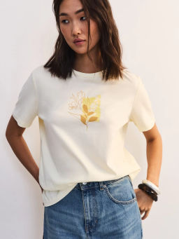 Футболка из хлопка с принтом ZR2605013423-9 / Zarina