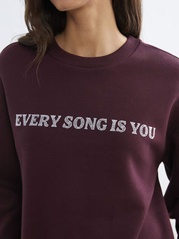 Bisiklet Yaka Ta?l? Kad?n Sweatshirt