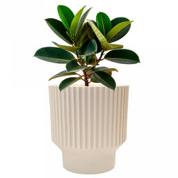 Горшок для цветов пластмассовый "Аркада" 2,85л, д17см, h15,5см, со вставкой, ванильный (Россия)