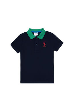 Erkek _ocuk Lacivert Polo Yaka Ti__rt Sepette S_rpriz _ndirim