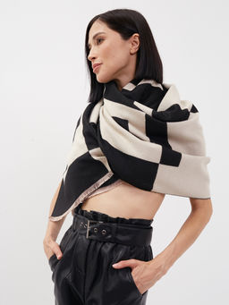 В составе шерсть и кашемир! теплый двусторонний палантин - Tantino фото 6