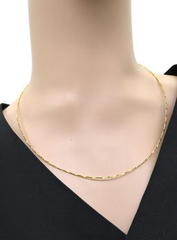 Цепочка серебряная с позолотой, 46см, 3,3г Цепочка серебряная с позолотой, 46см, 3,3г