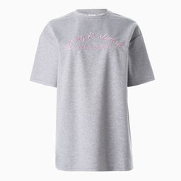 Футболка оверсайз женская MINAKU FIT: SPORTY & STYLISH, светло-серая, размер 42