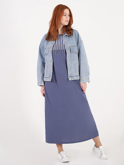 Джинсовая куртка с рисунком на спине - Almond фото 6