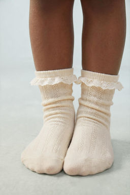 PAKC DOS CALCETINES CORTOS PUNTILLA / Crudo - Zara фото 6
