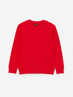 Bisiklet Yaka Basic Uzun Kollu Erkek ?ocuk Sweatshirt