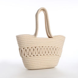 Сумка женская плетёная без застёжки, цвет молочный - Simaland фото 3