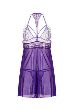 Комбинация и стринги Candy Girl Nevaeh фиолетовые, XL  фото 9