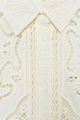 EMBROIDERED SHIRT DRESS ZW COLLECTION - Zara фото 4