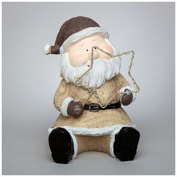 ФИГУРКА ДЕД МОРОЗ С LED-ПОДСВЕТКОЙ 15,5*16,5*21,3 СМ