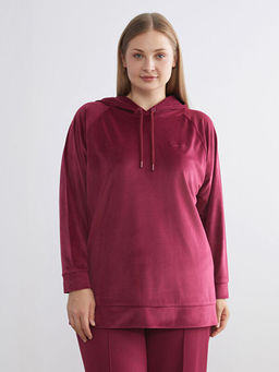 Kap??onlu Kadife Kad?n Pijama ?st?