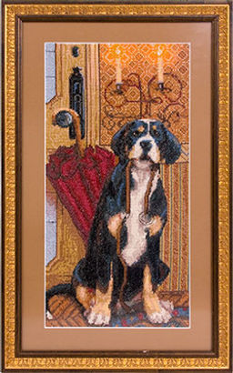 Набор для вышивания PANNA J-0830 В ожидании прогулки 20.5 х 39 см