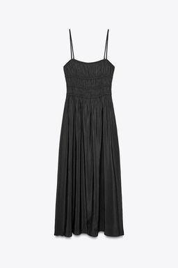 FLOWING MIDI DRESS WITH ELASTICATED DETAIL - Zara фото 5