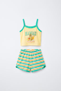6-14 A?OS/ PIJAMA HAWAI RAYAS / Amarillo - Zara фото 2