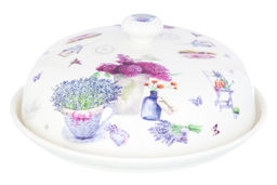Блинница 23*23*9,5 см "Лаванда" фарфор NEW BONE CHINA