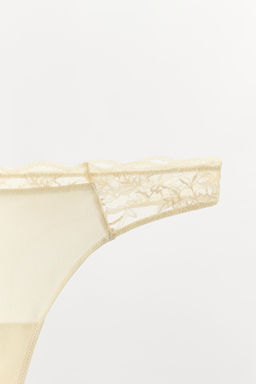 TANGA COMBINADO ENCAJE / Crudo - Zara фото 6